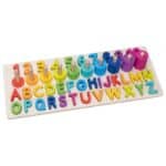 Alfanumerické drevené puzzle značky Goki